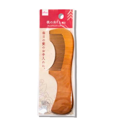 Daiso-Peach-Wood -Comb