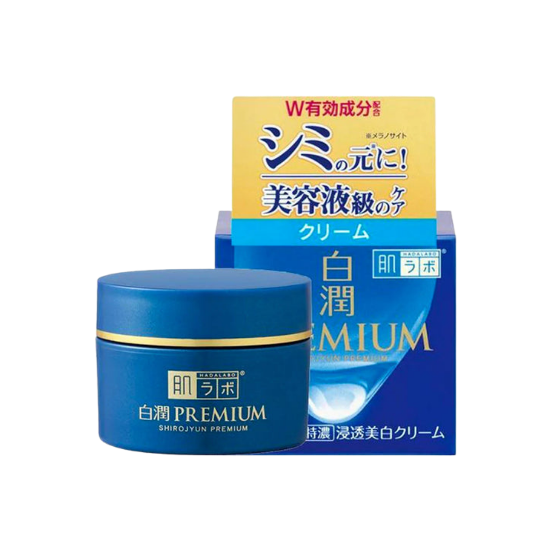product Lips (3) Hada Labo Shirojyun Premium Medicated Whitening Cream 50g - Image 1