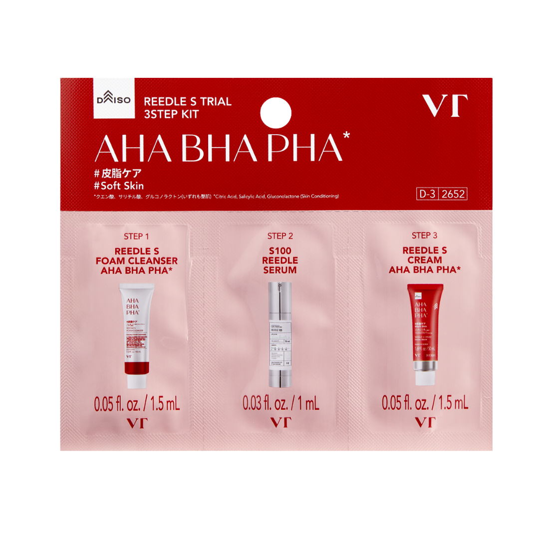 VT Reedle S AHA BHA PHA Trial 3-Step Kit VT Cosmetics Reedle S AHA BHA PHA Trial 3-Step Kit - Image 1