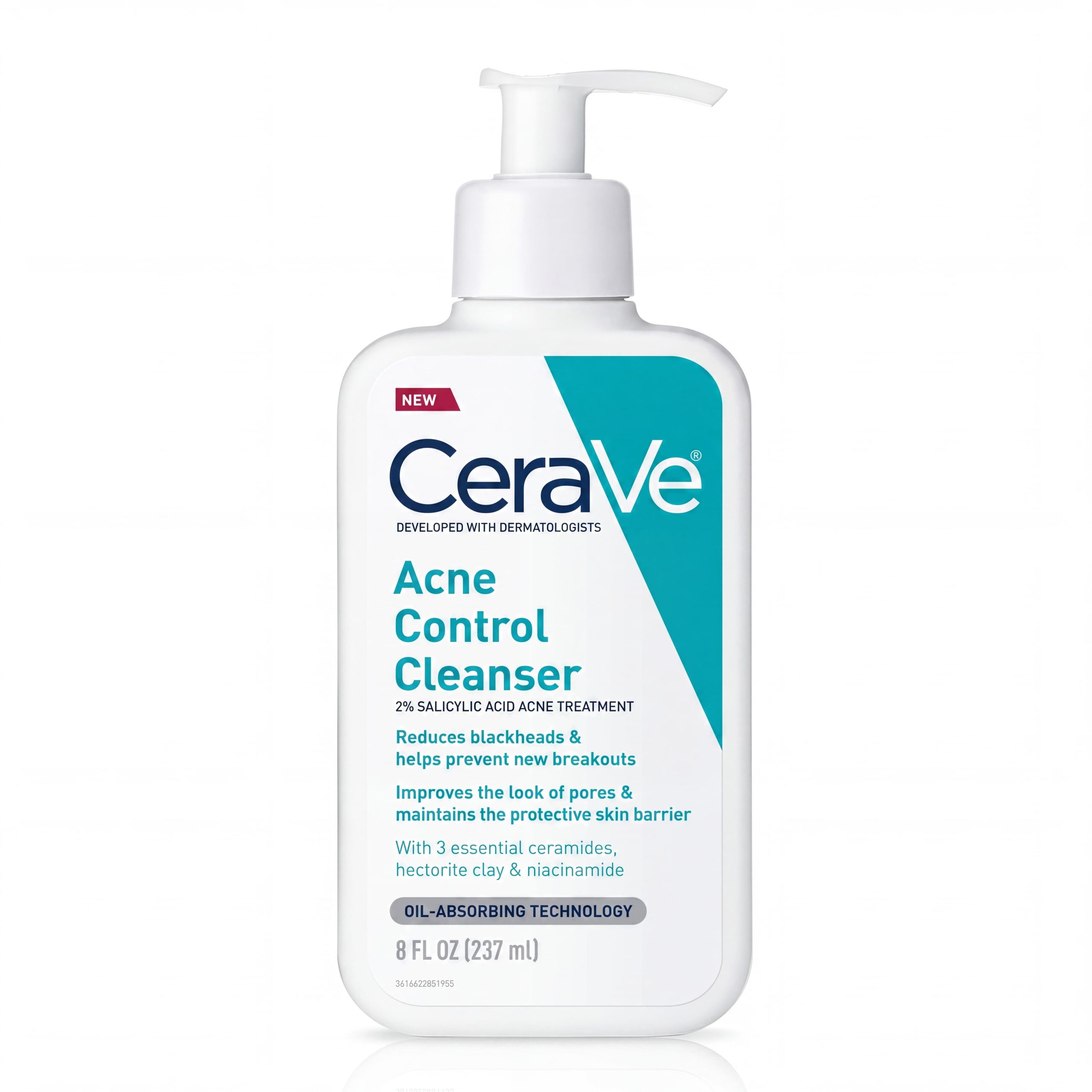 create_a_clear_picture_4K_202608291424 CeraVe Acne Control Cleanser - 2% Salicylic Acid 237ml - Image 1